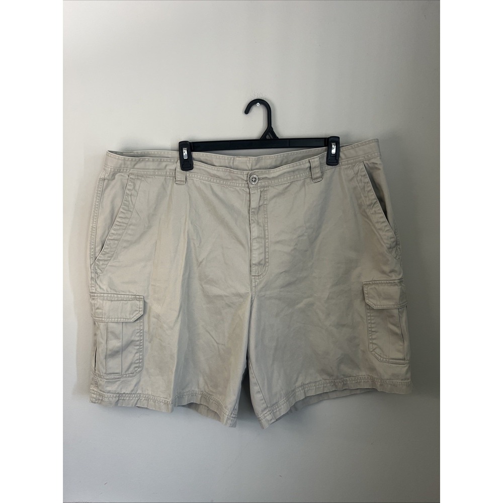 Columbia Cargo Shorts Mens Adult Size 48 W10 Beige 100% Cotton Casual Wear Flat